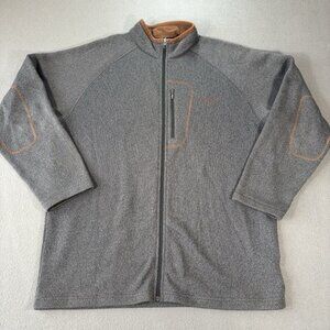 Columbia Full Zip Sweater Mens XL Ellbow Patch Stitching Outdoor Gorpcore Hiking